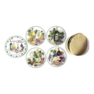 1970s L Godinger-“ New in the Box” Porcelain-Canapé Plates – Set of Four For Sale