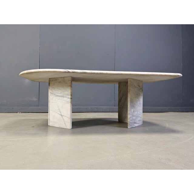 Vintage White Marble Coffee Table, 1970s For Sale - Image 9 of 13