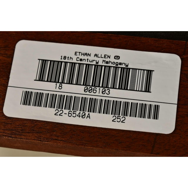 Ethan Allen Chippendale Carved Mahogany Armchairs or Dining Captain Chairs, Pair For Sale - Image 12 of 14