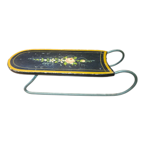 Antique Hand Painted Salesman Sample Wooden Sled