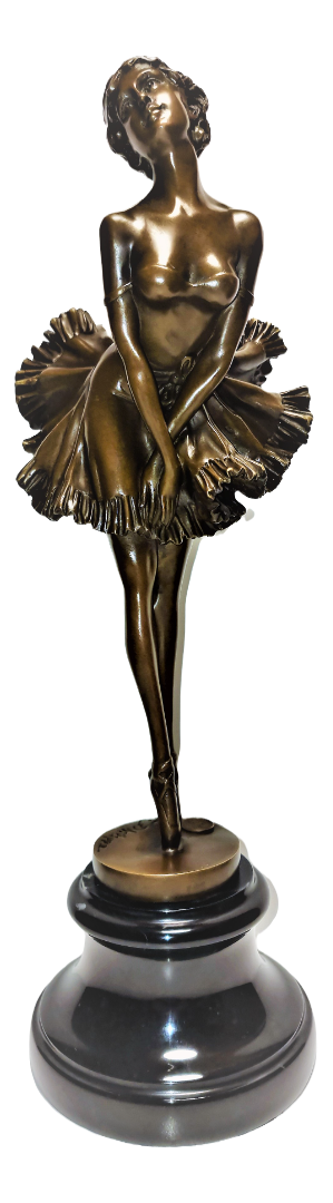 Bronze Woman as a Ballerina by P. Philippe, 1920s