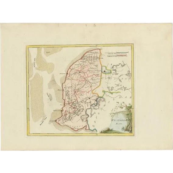 Antique Map of Westergo in Friesland, 1791 For Sale