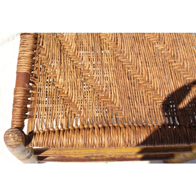 Yellow Mexican Folk Art Adult Chair From the 1930s For Sale - Image 10 of 12