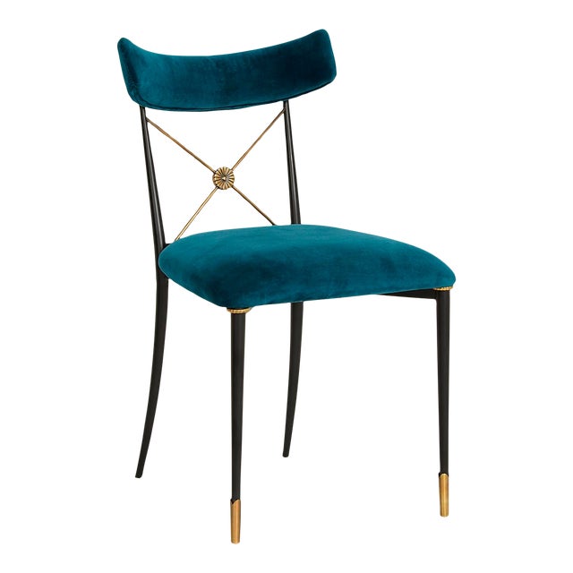 Jonathan Adler Rider Dining Chair, Rialto Peacock For Sale