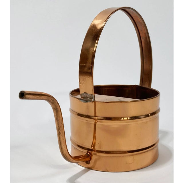 Vintage Sculptural Copper Watering Can For Sale - Image 4 of 7