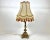 Beige Bronze and Marble Table Lamp with Beige Shade and Fringe, France, 1960s For Sale - Image 8 of 8