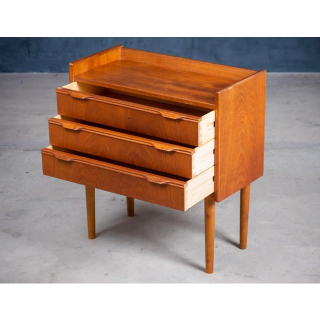 Danish Teak Dresser or Nightstand, 1960s For Sale - Image 4 of 9