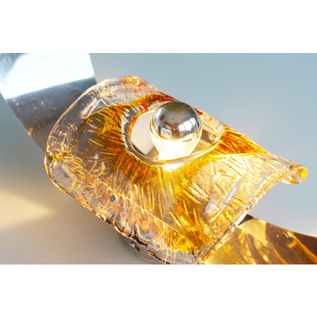 Murano Glass Wall Sconces from A.V. Mazzega, 1970s, Set of 2 For Sale - Image 10 of 11