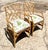 Camel Vintage Coastal Chinese Chippendale Rattan Armchairs – A Pair For Sale - Image 8 of 12