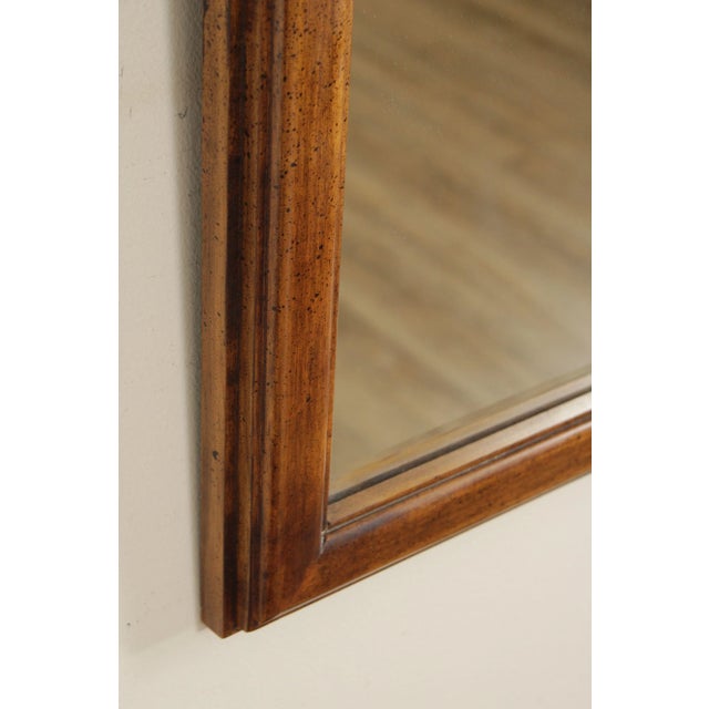1970s Brandt Queen Anne Style Walnut Looking Glass Wall Mirror For Sale - Image 11 of 13