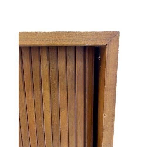 Brown Vintage Danish Midcentury Tambour Sideboard For Sale - Image 8 of 9