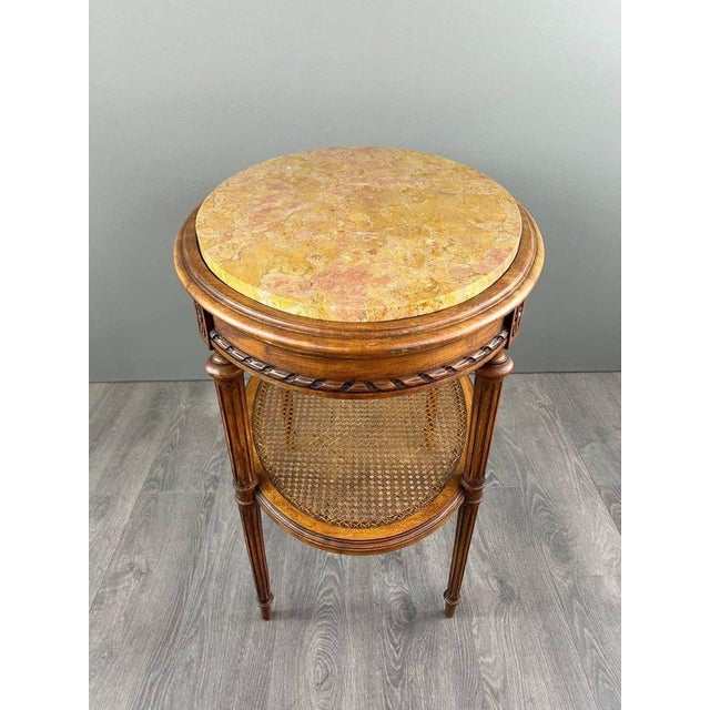 Late 19th Century Louis XVI Style Pedestal Side Table For Sale - Image 3 of 10