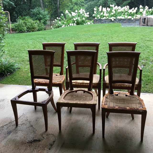 Baker Cane Back Dining Chairs Set of 6 Chairish