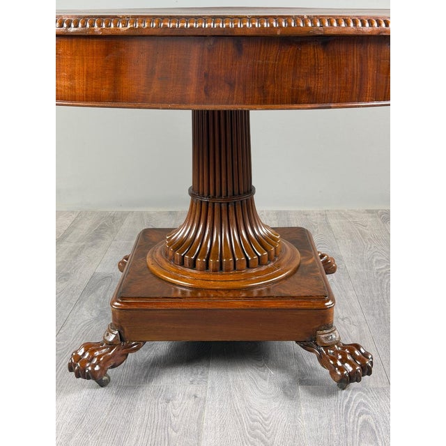 19th Century Empire Oval Table with Central Pedestal Base For Sale - Image 4 of 9