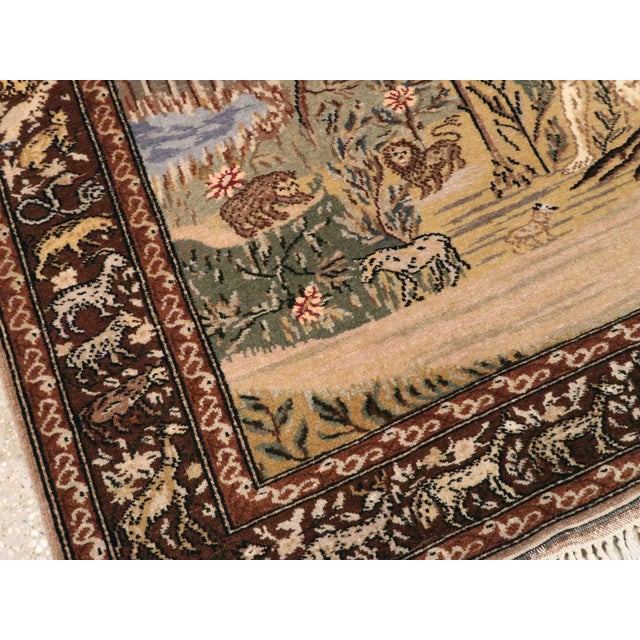Galerie Shabab Collection Mid-20th Century Turkish Sivas Pictorial Rug For Sale In New York - Image 6 of 8