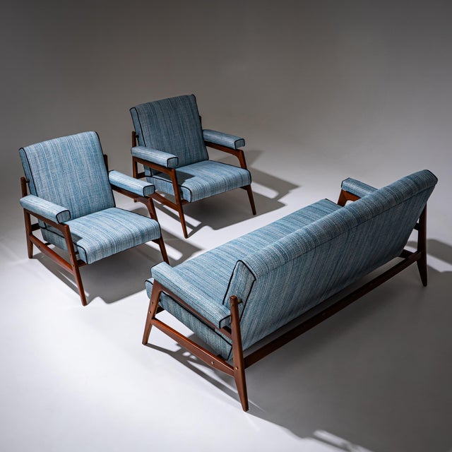 Mid-Century Seating Group, Italy, 1950s, Set of 3 For Sale - Image 3 of 13