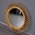 Mid-Century Italian Round Rattan Wall Mirror For Sale - Image 4 of 8