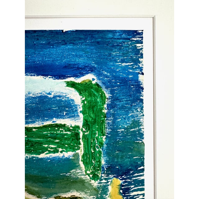 1970s Mid Century Abstract Mixed Media Print, Signed by Artist Edith Beck Eisenberg For Sale - Image 5 of 9