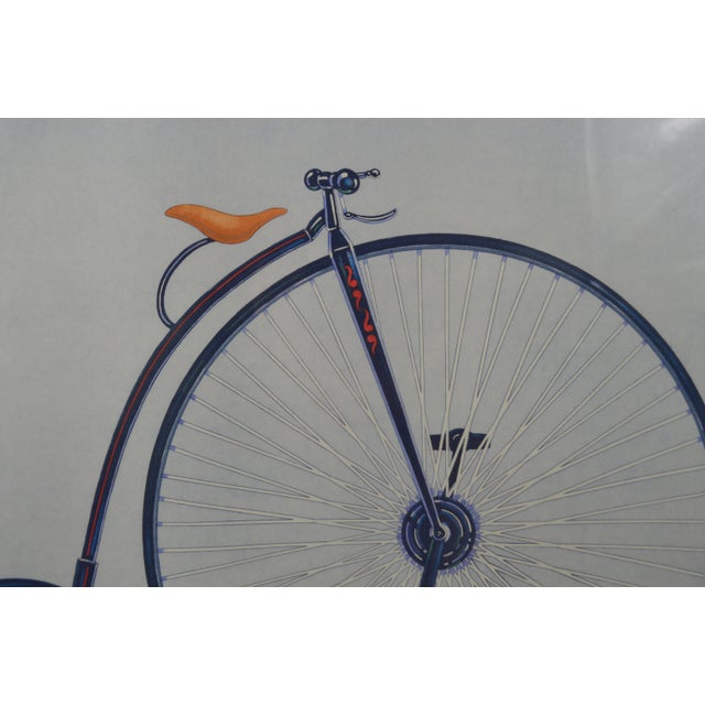 Bill Reynolds Signed Framed Colored Etching "High Wheeler" For Sale In New York - Image 6 of 6