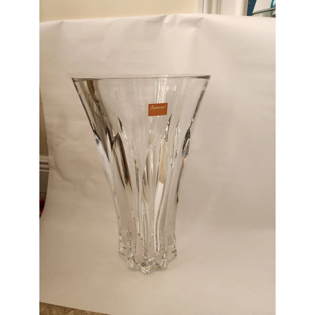 Stunning Estate Baccarat Pauline Vase. Original Baccarat sticker faded but still on it.