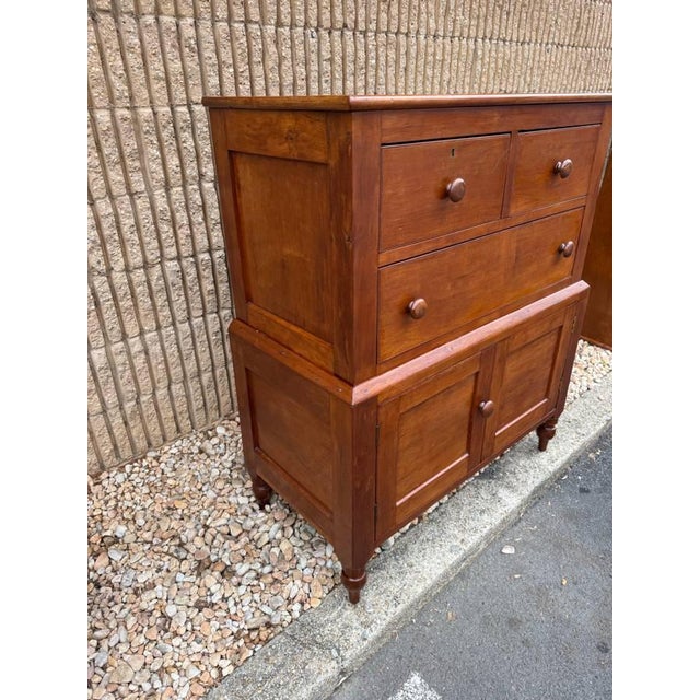 Antique Federal Style Chest of Drawers With Open Bookcase Hutch For Sale In Washington DC - Image 6 of 12