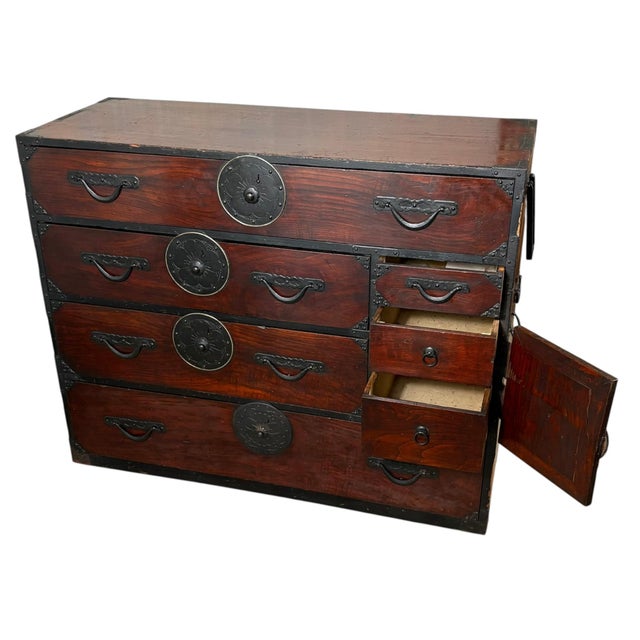 Late 19th Century Late 19th Century Japanese Tansu Chest For Sale - Image 5 of 17