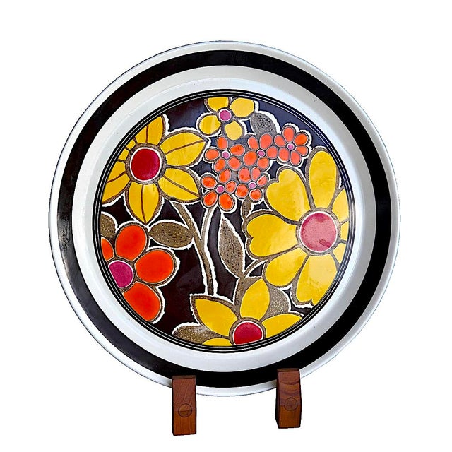Ceramic 1970s Mikasa StudioKraft Plates in Esperanza 7919 Pattern, 3 Pieces For Sale - Image 7 of 13