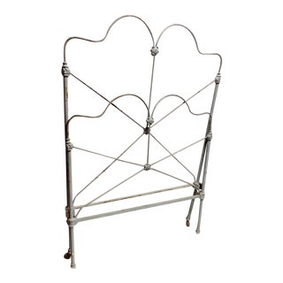 Antique Twin Light Pale Blue Cast Iron With Frame Shabby Chic For Sale