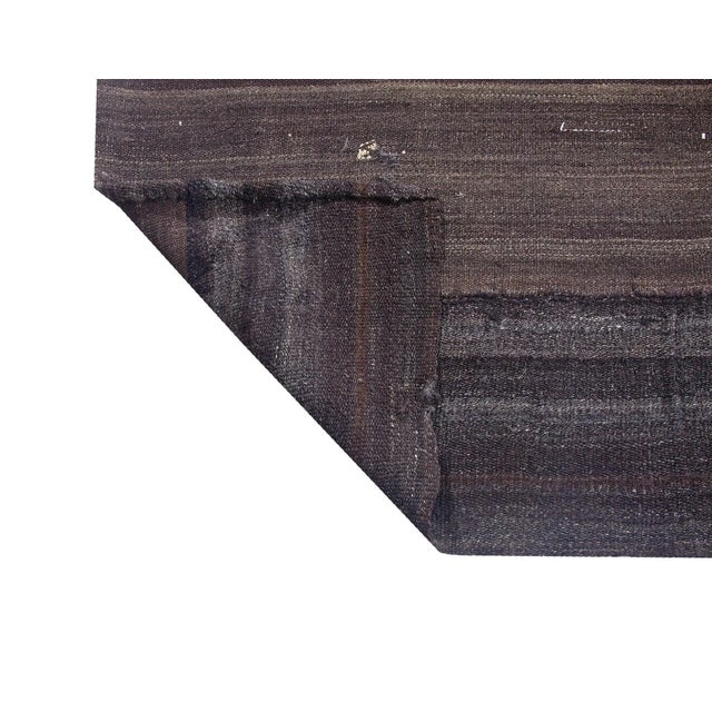 Mid 20th Century Brown Oversized Vintage Turkish Kilim Rug For Sale - Image 5 of 6
