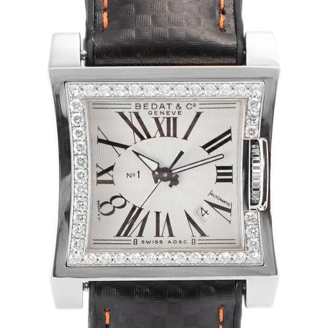 Modern Bedat & Co. Geneve N01 31.50mm 114.030.100 Diamond Bezel Stainless Steel Watch For Sale - Image 3 of 8