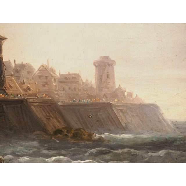 19th Century French Coastal Landscape Painting, Signed Kuwasseg For Sale - Image 12 of 14