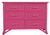 David Francis Aruba Six-Drawer Dresser - Bright Pink For Sale - Image 4 of 8