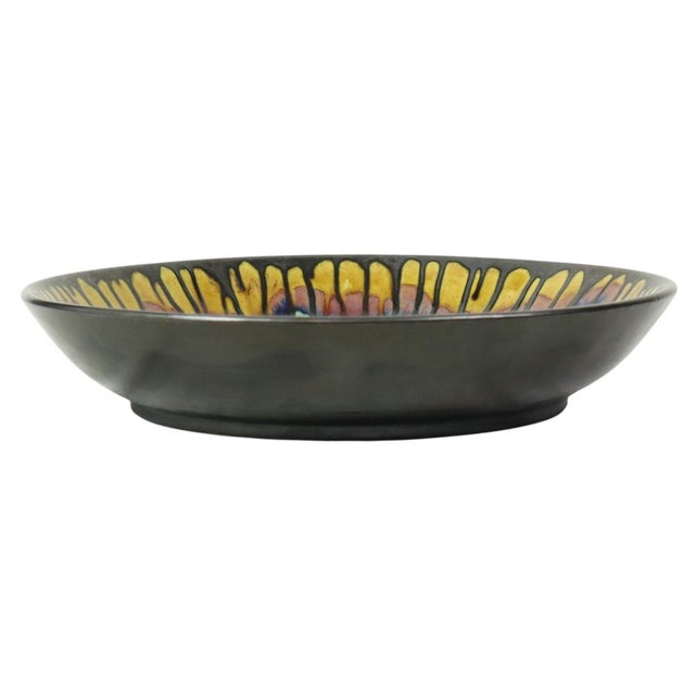Large Droplet Glazed Ceramic Fruit Bowl or Wall Decoration, 1960s For Sale - Image 3 of 14