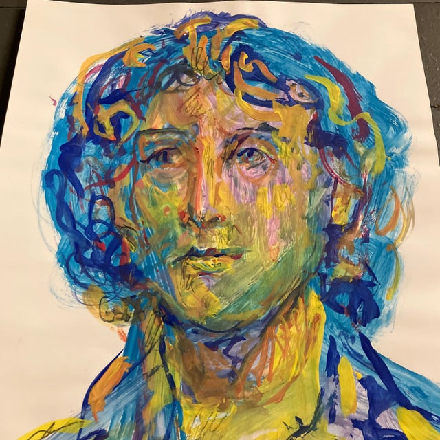 Original 11 x 17 painting on paper signed bottom left unframed