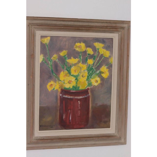 Mid-Century Modern Johan Samuelsson, Vase, 1955, Oil on Panel, Framed For Sale - Image 3 of 12