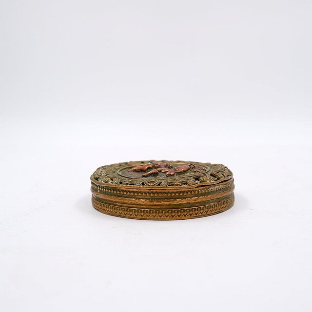 Small Antique Decorative Bronze Box, 1800s For Sale - Image 3 of 12