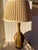 Mid Century lamp featuring a ribbed body and geometric form. Height: 19" base to socket, 25" w. shade If you just want the...
