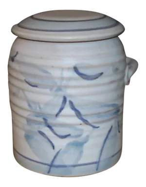 Vintage Jane Snider Ceramic Canadian Art Pottery Lidded Handled Coffee Dry Goods Canister