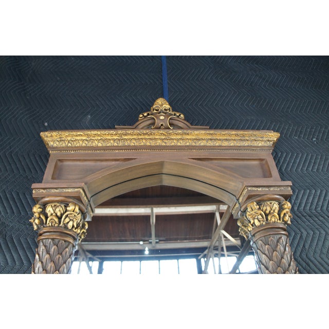 Brown Mid 20th Century Timeless Reflections Regency Style Over Mantel Pier Floor Dressing Mirror For Sale - Image 8 of 12