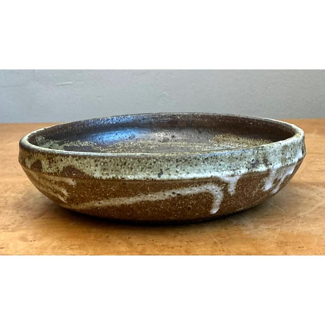 Vintage Abstract Design Pottery Bowl For Sale - Image 9 of 12