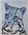 Paper Blue Leopard Chinoiserie Impressionist Painting by Cleo Plowden For Sale - Image 7 of 9