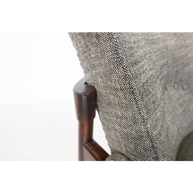 Set of Mid-Century Modern Armchairs in Wood and Grey Fabric, Italy, 1960s For Sale - Image 9 of 13