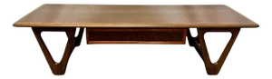 Vintage Mid Century Lane Perception Collection Walnut Coffee Table