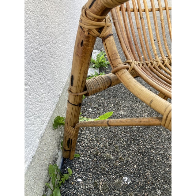 Rattan Armchair in Rattan For Sale - Image 12 of 18