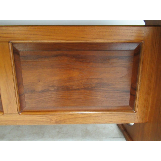 Wood Vintage Solid Teak Mid Century High Top Dining Table Bar Custom For Sale - Image 7 of 12