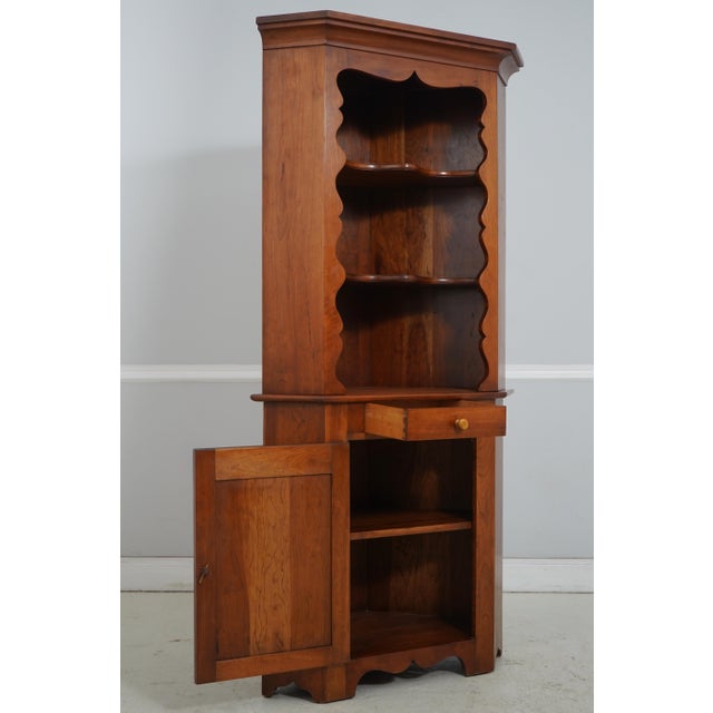 Stickley Pair of Stickley Cherry Valley Open Corner Cabinets For Sale - Image 4 of 18
