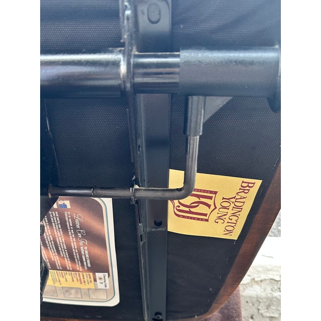 Vintage Bradington Young Executive Office Chair Leather Seat For Sale - Image 10 of 12