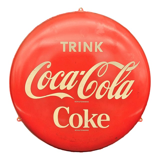 Advertising Metal Coca Cola Sign, 1960s For Sale