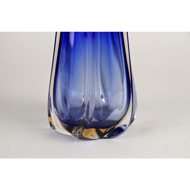 Mid-Century Modern Blue Murano Glass Vase, Italy, 1970 For Sale - Image 10 of 18