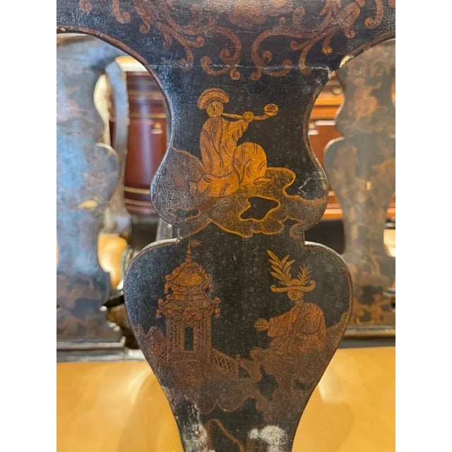 English Chinoiserie Side Chairs For Sale - Image 4 of 5